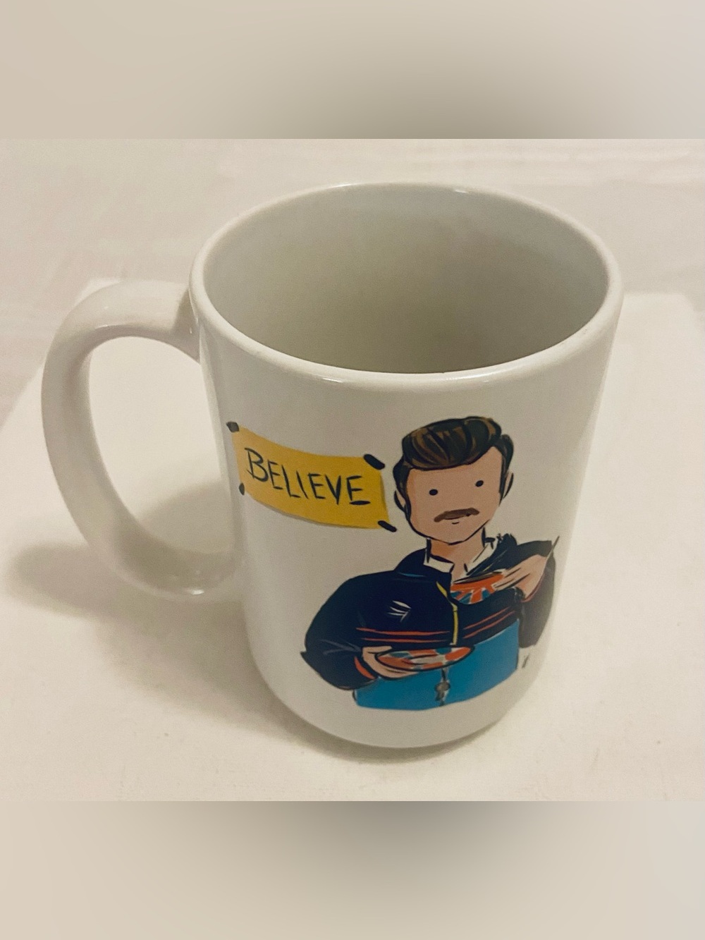 TED LASSO “Believe” Ceramic Mug !